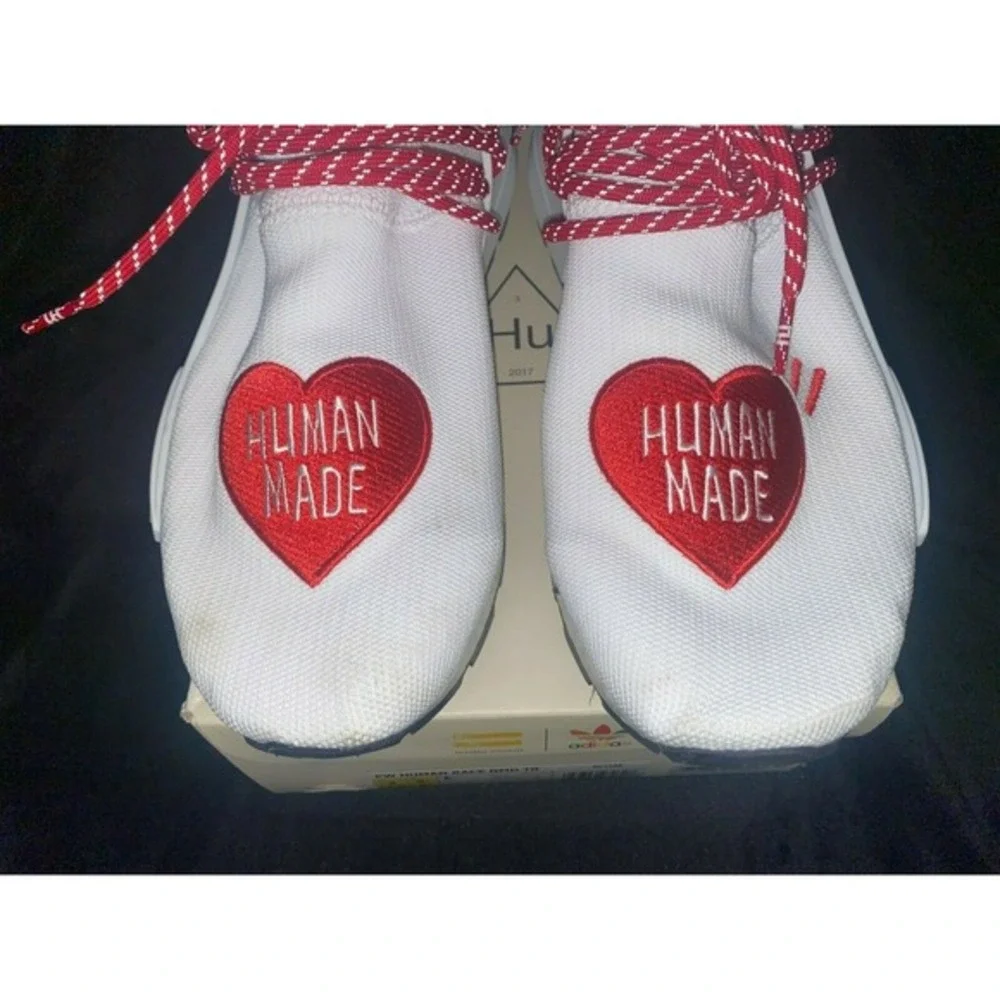 Adidas Pharrell Williams Human Race NMD TR‎ Heart Logo White Red Mens